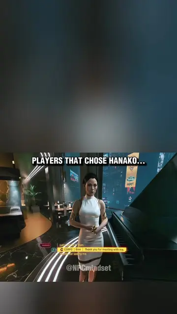 Players That Chose Hanako… #cyberpunk2077 #GamingOnTikTok #gaming 