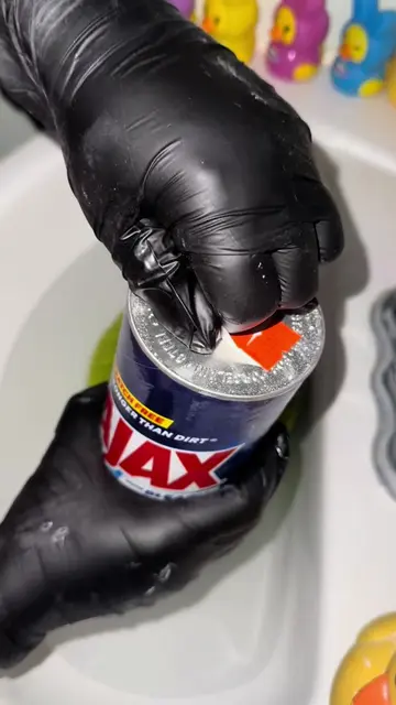 Ajax with hot water 🫧  This got super sudsy !! This video was supposed to be lo