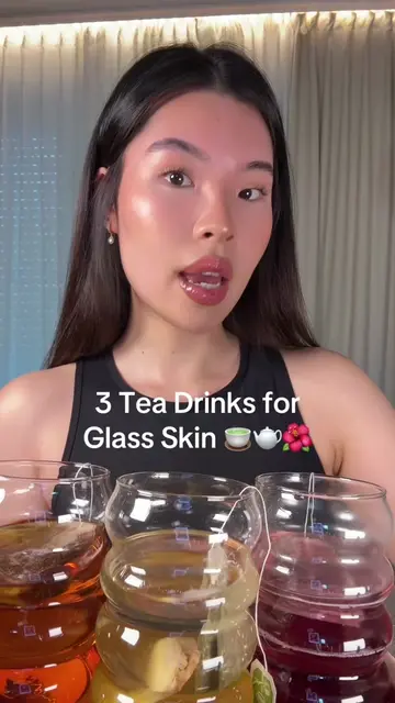 🍵🍵 #glassskin #glowing #skincare #skintok #tea 