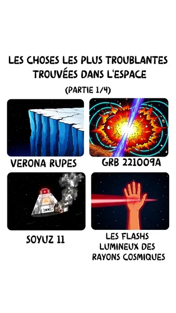 1/4: les choses les plus troublantes trouvées dans l'espace.  #space #galaxy #Le