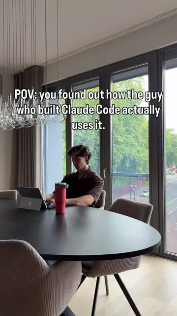I found out how the person who built Claude Code actually uses it, and it is not