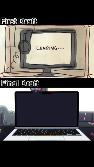 First Draft VS. Final #animation #animatic #meme 