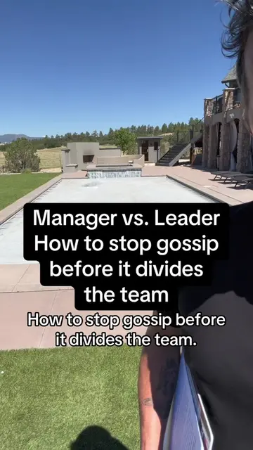 How to stop gossip before it divides the team like a leader, not a manager 🚨Ord
