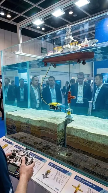 Watching this ROV inspect and operate a subsea wellhead beneath an offshore plat