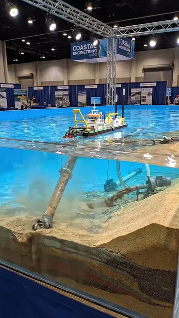Watching this RC dredging vessel reshape the seabed feels just like a real coast