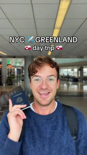 Of course Greenland is a day trip from the USA! 🇺🇸✈️🇬🇱 #daytrip #greenland #
