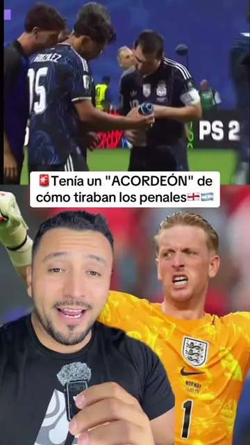 England goalkeeper Jordan Pickford, had notes in his water bottle of how Argenti