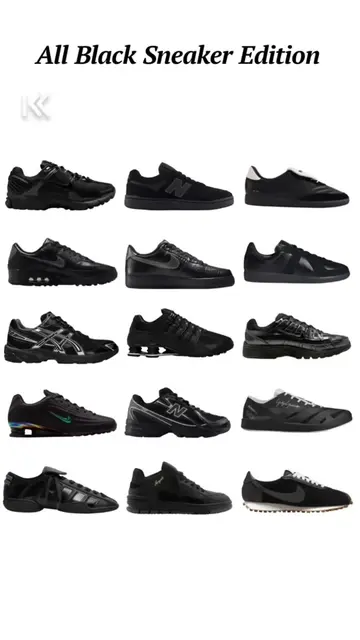 Top 10 All Black Sneaker Styles You Can't Miss! Kapshure | All Black Sneaker Edi