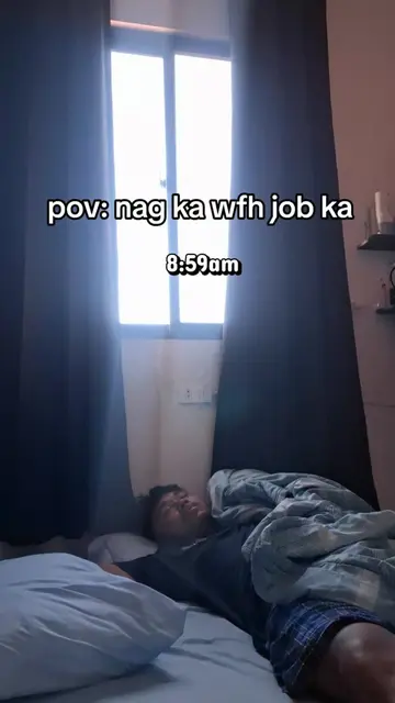 tulog tapos lock in. no need commute #wfh #dev #workfromhome #corporate 