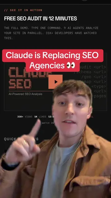 Claude just killed the $3,000 SEO audit 🪦 This free tool runs inside Claude Cod