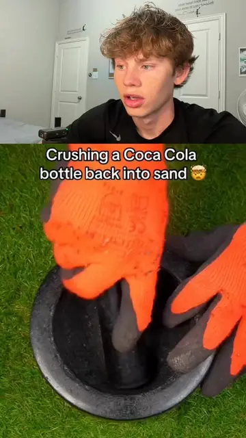 🥤 Crushing a Coca-Cola Bottle Back Into Sand 🤯 Watch an incredible transformat