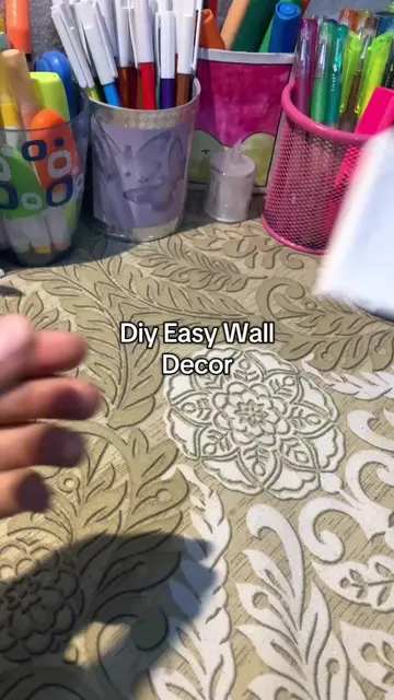 Diy wall decor ♥️ room decor#fyp #viral #reuse #waste #DIY 