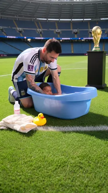 Will Yamal remember the day Messi gave him a bath? 👶🐐 Now they're just one mat