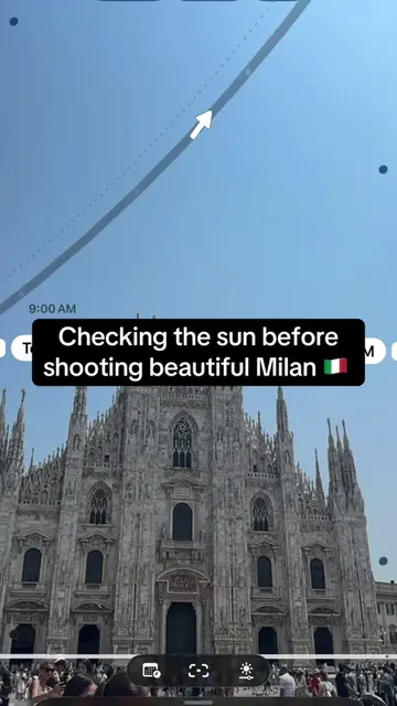 ☀️ 📷 Checking the sun before shooting beautiful Milan #sun #sunlight #urbanphot