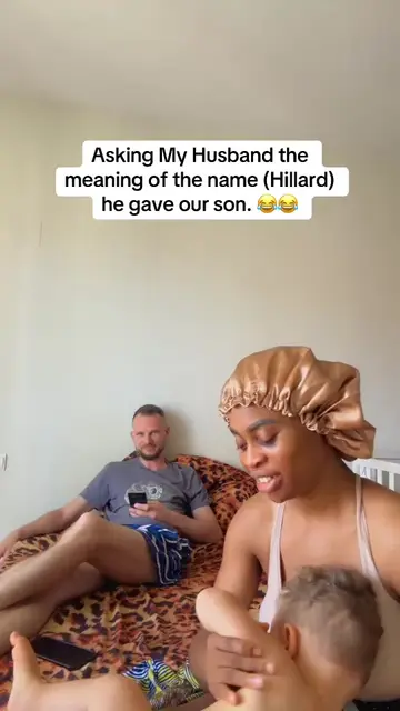 Asking My Husband the meaning of the name (Hillard) he gave our son. 😂😂 . . . 