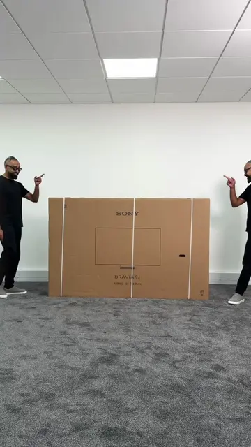 All set to watch the Final! Unboxing the 85" Sony BRAVIA 9 II featuring independ