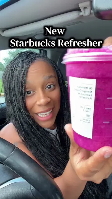New Starbucks, drink, blended mango dragon, fruit, lemonade refresher!!! @Starbu