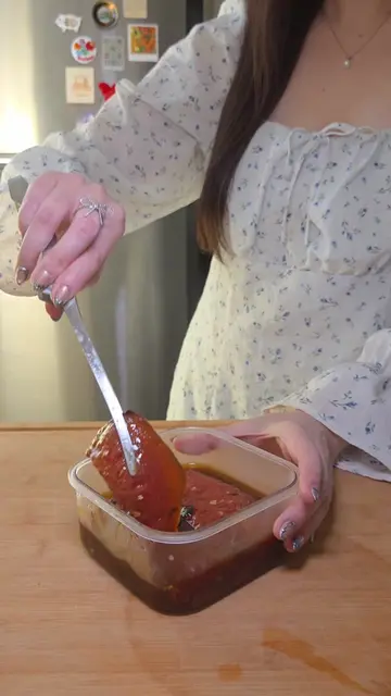 watermelon tuna is actually pretty delicious! marinade is equal parts: - soy sau