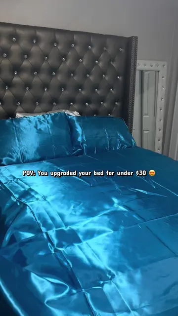 If you sleep hot, you need to see this. 💨  #satinsheets #bedsheets #fyp 