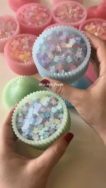 Little stars candle⭐️✨ #candles #candlemaking #velas #เทียนหอม #キャンドル 