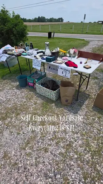 self checkout yardsale day 1! #yardsale 