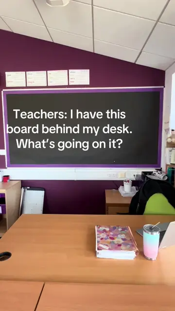 I have one final display board in my room behind my desk- what’s going on it? #t