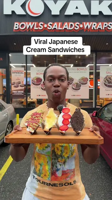 Trying the Viral Japanese Cream Sandos in Li, New York #japanfood #fyp #food #ne