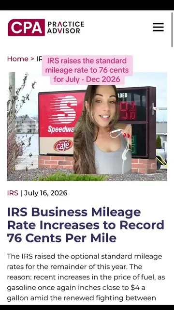 #greenscreen the irs has raised the standard mileage rate for the second half of