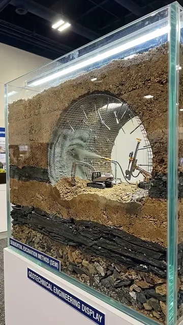 Watching this tunnel come to life with the Sequential Excavation Method (SEM) fe
