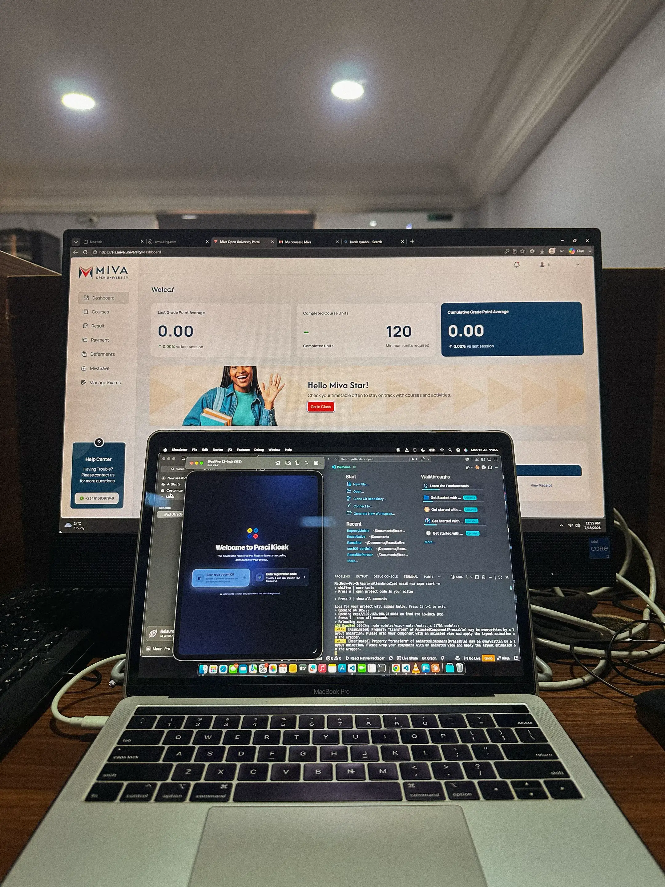 Somewhere between shipping mobile apps, debugging, product demos, lectures, coff