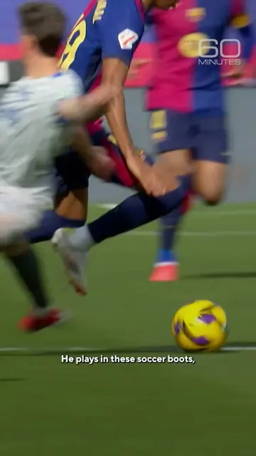 Spanish soccer star Lamine Yamal displays his roots on his boots. His Adidas cle