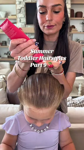 Summer toddler hairstyles - part 9🍒✨ Perfect summer bun for all the activities 