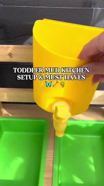 🪴🦋Toddler mud kitchen set up and must haves 🪏🪴🦋.  I stocked up on some fun 