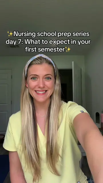 Nursing school prep series day 7: what to expect in your first semester✨ #fyp #n
