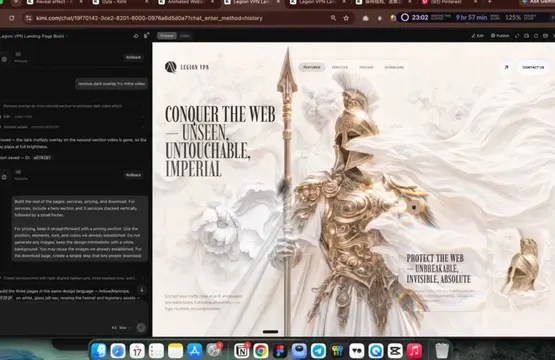 Create This Amazing Interactive Website With New Kimi K3 Ai . prompt and templat