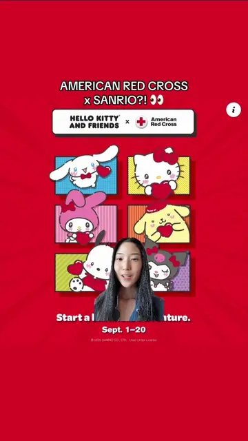 American Red Cross x Sanrio?!👀 It looks like they’ll be giving away Hello Kitty