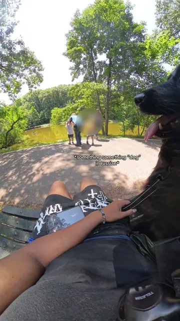 Usually i don’t let young children say hi to Grim but he was so polite ! #dog #d