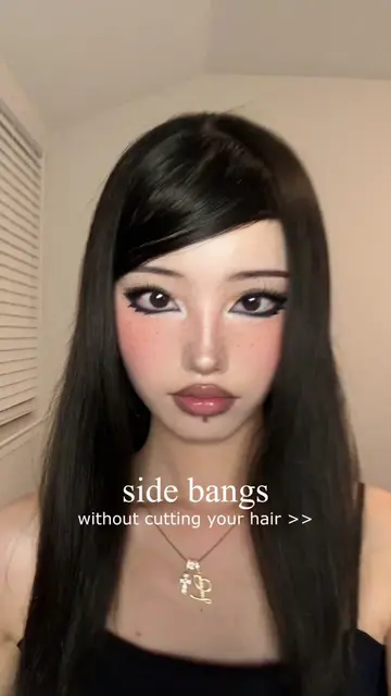 side bangs🤩👍#hairtutorial #hairstyle #sidebangs side bangs without cutting you