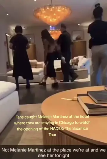 Fans caught Melanie Martinez at the hotel where they are staying in Chicago to w