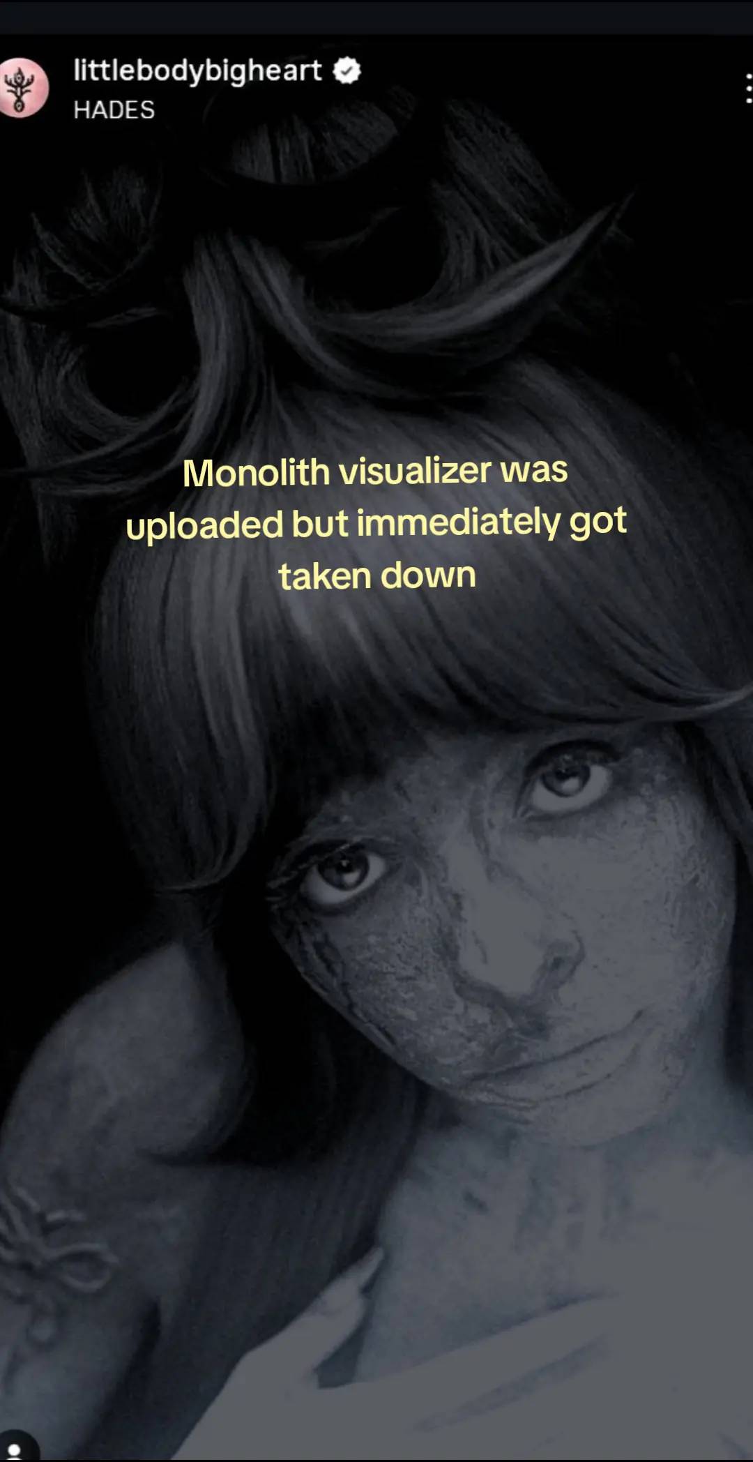 Monolith visualizer was uploaded but immediately got taken down 🎶💔🎻 #melaniem