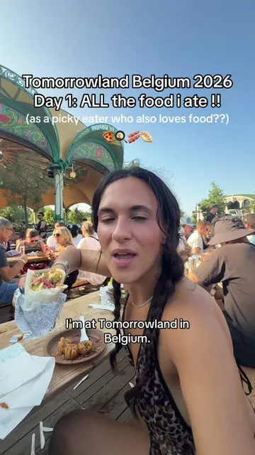 Tomorrowland Belgium 2026 Day 1 eats!!!  the food here is PHENOM!!! actually har