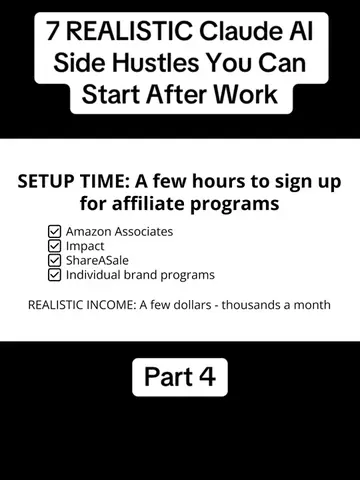 7 REALISTIC Claude AI Side Hustles You Can Start After Work #fyp #foryou #viral 