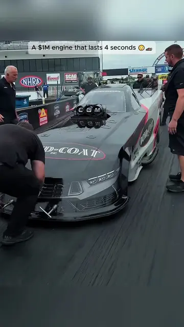 $1 Million Engine Lasts 4 Seconds 🏎️🔥#DragRacing #FunnyCar#RaceCar#Engineering