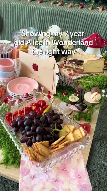 I love throwing little movie parties for my family! We did Alice in Wonderland t