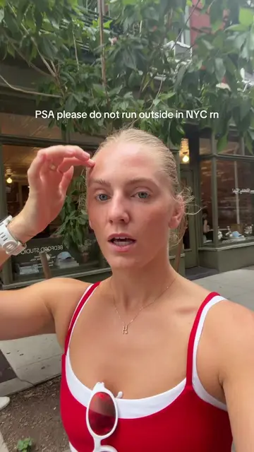 Please please please do not run outside with this air quality in NYC #psa #airqu