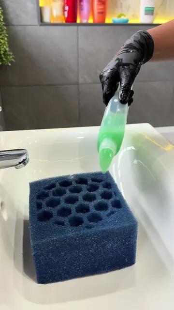 Just a “little” saved product on a new sponge!!  Had the absolute honour to test