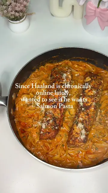 @Erling Haaland do you like salmon?  #fyp #viral #haaland #trending #pasta 