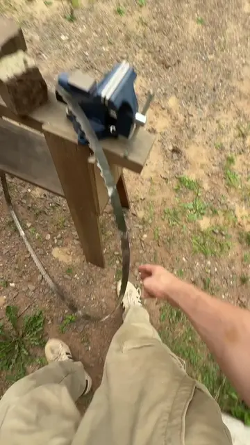 In part three of welding a broken sawmill band saw blade together, our newly wel
