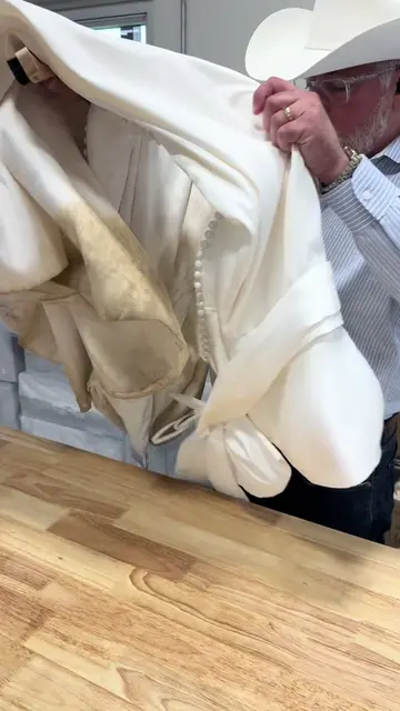 The Literal Definition of Dry Cleaning! #weddingdress #restoration #howto #stain