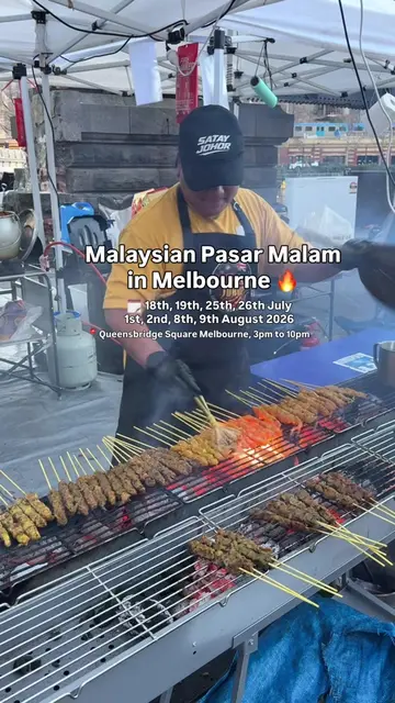Malaysian Pasar Malam at Southbank every weekend until 9th August 🔥 📍 Queensbr